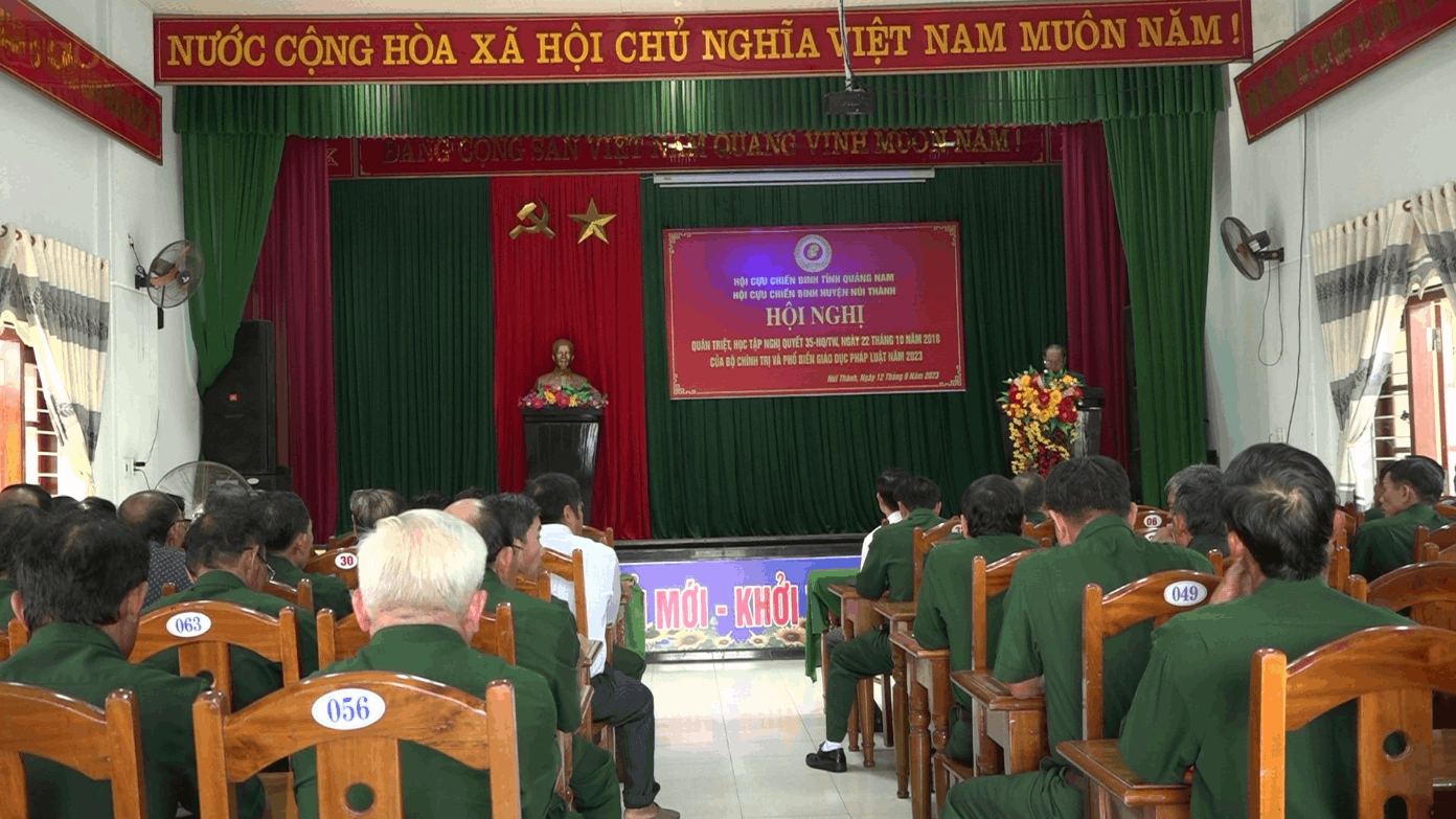 Hội cựu chiến binh tổ chức Hội nghị quán triệt, học tập Nghị quyết 35-NQ/TW của Bộ Chính trị.