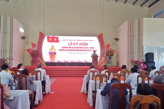 Xã Tam Sơn tổ chức lễ kỷ niệm 90 năm thành lập Đảng bộ xã (19/5/1935-19/5/2025)